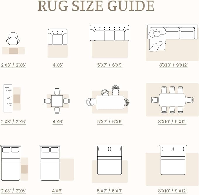 5x7 Area Rug Living Room: Washable Boho Geometric Moroccan Rug Neutral Modern Farmhouse Indoor Soft Non Slip Ultra Thin Printed Pattern Carpet for Dining Room Bedroom Nursery Home (BeigeBrown, 5'x7')