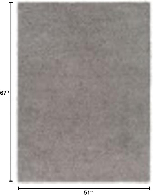 Artistic Weavers Solid Plush Blissful Shag Area Rug, 4'3" x 5'7", Medium Gray