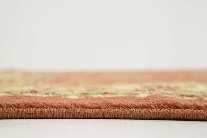 Unique Loom Voyage Collection Traditional Oriental Classic Intricate Design Area Rug (6' 0 x 6' 0 Square, Terracotta/Ivory)