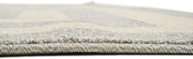 Unique Loom Athens Collection Classic Geometric Modern Border Design Area Rug (9' 0 x 12' 0 Rectangular, Gray/ Beige)