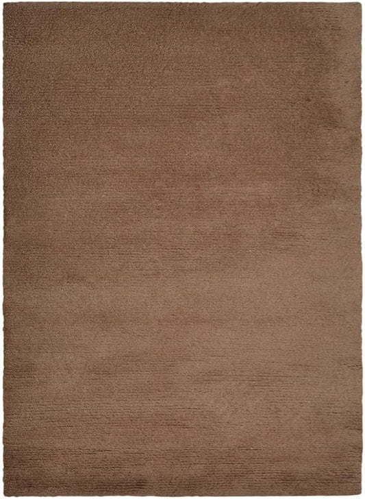 Rugsotic Carpets Hand Knotted Gabbeh Wool 6'x9' Area Rug Solid Camel L00111