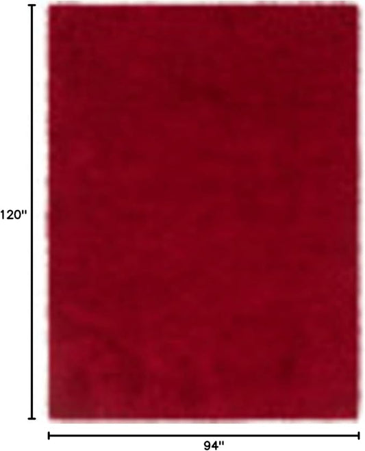 Artistic Weavers Solid Plush Blissful Shag Area Rug, 7'10" x 10', Red