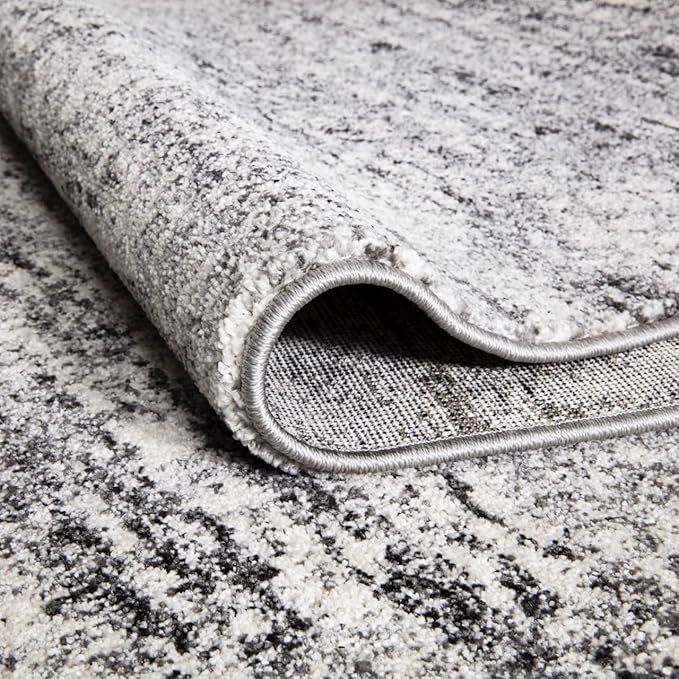 Keen Home Design Area Rugs - 2x16 Non-Shedding, Abstract Rugs for Kitchen, Living Room, Bedroom, Dining Room, Entryway - Size: 2'8" x 16', Abstract Cream/Grey