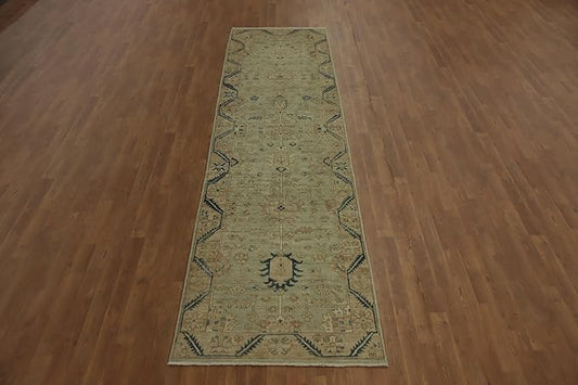 Transitional Collection 11' 7'' X 3' 0'' Runner Rug Rug, All-Over 100% Wool Carpet for Home Décor, Foyer and Hallway