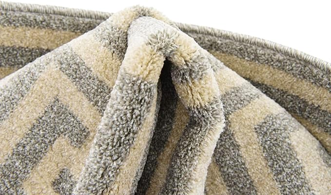 Unique Loom Athens Collection Classic Geometric Modern Border Design Area Rug (2' 0 x 3' 0 Rectangular, Gray/ Beige)