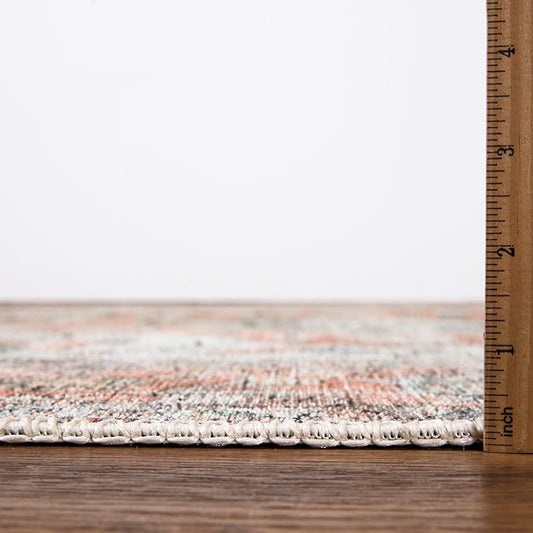 Keen Home Design 2x7 Rug - Machine Washable Runner Rug with Non-Slip Backing, Ideal for Hallway, Entryway, Kitchen, Laundry Room - Vintage, Easy Clean, Durable, Low Pile - (2'6" x 7')