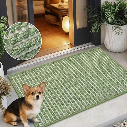 Braided Bath Mat,Boho Small Bathroom Rugs Non Slip Washable Super Absorbent Quick Dry Farmhouse Bathroom,Bedroom Decor,17"x24"Sage Green