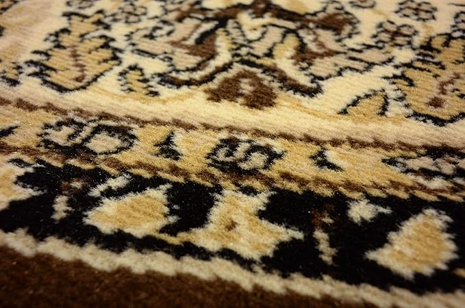 Unique Loom Sialk Hill Collection Area Rug - Washington (7' 10" Round Brown/Black)