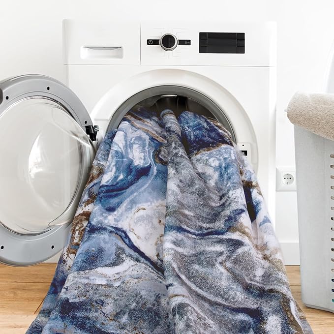 6x6 Round Area Rugs for Living Room, Modern Abstract Rug for Bedroom, Contemporary Machine Washable Rug, Large Stain Resistant Carpet for Dining Room Playroom Home Office, Pet & Kids Friendly