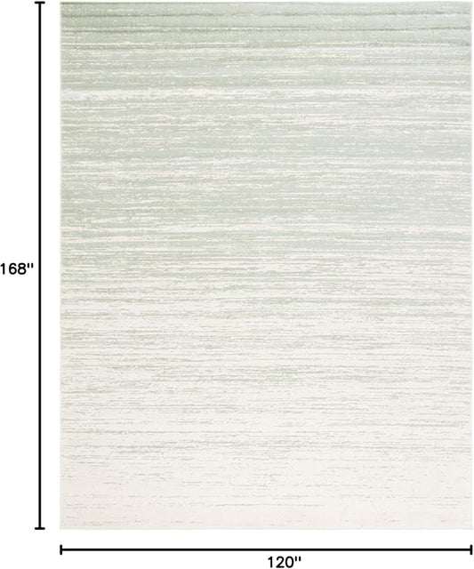 SAFAVIEH Area Rug 10x14 - Adirondack Collection - Large - Sage & Ivory, Modern Ombre Design, Non Shedding & Easy to Clean, Ideal for Living Room, Bedroom, Office, Dining Space (ADR113X)