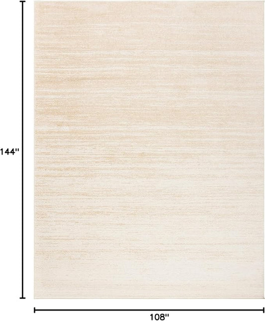 SAFAVIEH Area Rug 9x12 - Adirondack Collection - Large - Champagne & Cream, Modern Ombre Design, Non Shedding & Easy to Clean, Ideal for Living Room, Bedroom, Office, Dining Space (ADR113W)