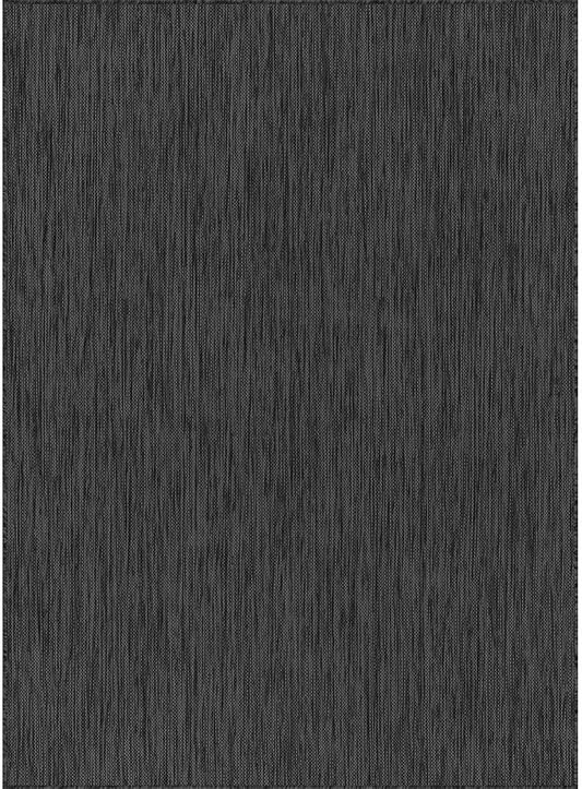 Beverly Rug Indoor Outdoor Rug 10x14, Washable Outside Carpet for Patio, Deck, Porch, Solid Modern Area Rug, Water Resistant, Dark Gray