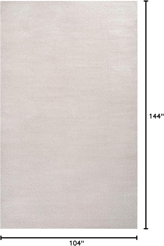 JONATHAN Y Haze Solid Low-Pile Ivory Indoor Area Rug 9x12, Coastal,Bohemian,Minimalist,Classic, Easy-Cleaning for Living Room,Bedroom,Kitchen,Pet Friendly,Non-Shedding (SEU100D-9)