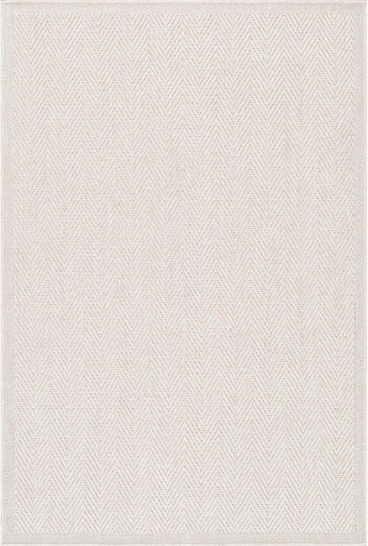 CAMILSON Easy Jute Rug 6x9, Indoor Outdoor Off-White Color Fiber Area Rugs for Living Room Patio and Bedroom Rug Herringbone Seagrass Woven Design Easy-Cleaning, Washable Outside Carpet Alfombras 6x9
