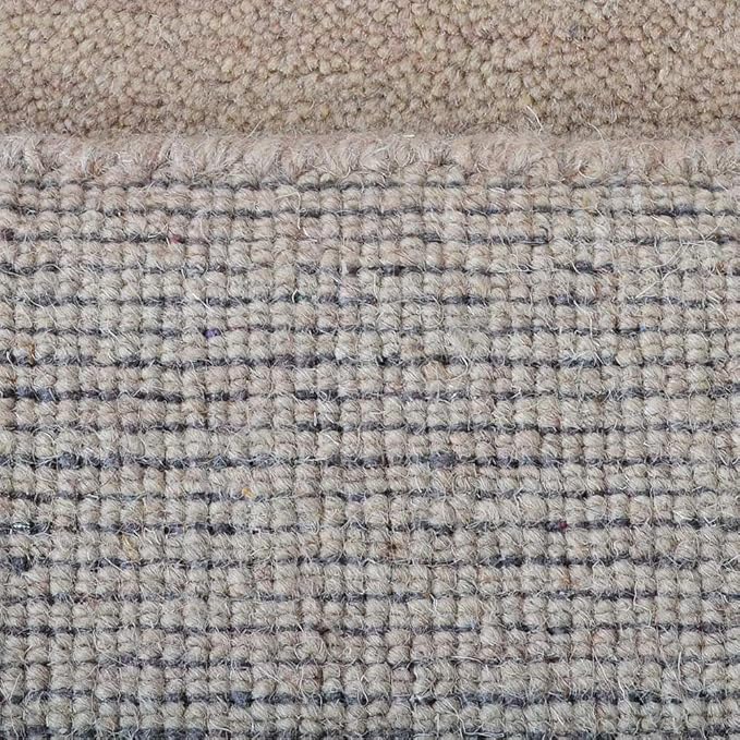 Hand Knotted Loom Wool ECO-Friendly Area Rugs - 3'x5', Rectangle, Beige Color, Solid Plain Design, High Pile Handmade Anti Skid Area Rugs for Living Room, Bed Room (L00111)