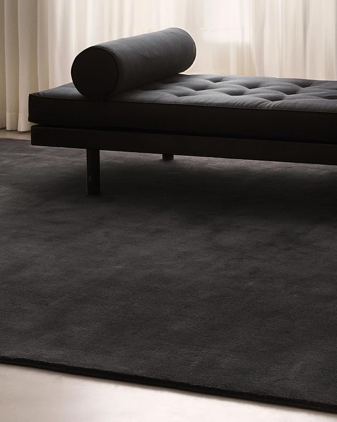 Hand-Tufted Wool Round Area Rug – Soft Premium Wool Carpet for Living Room, Bedroom & Home Décor – 13X13 ft| Pencil Grey – Durable, Non-Slip Backing, Handcrafted Rug