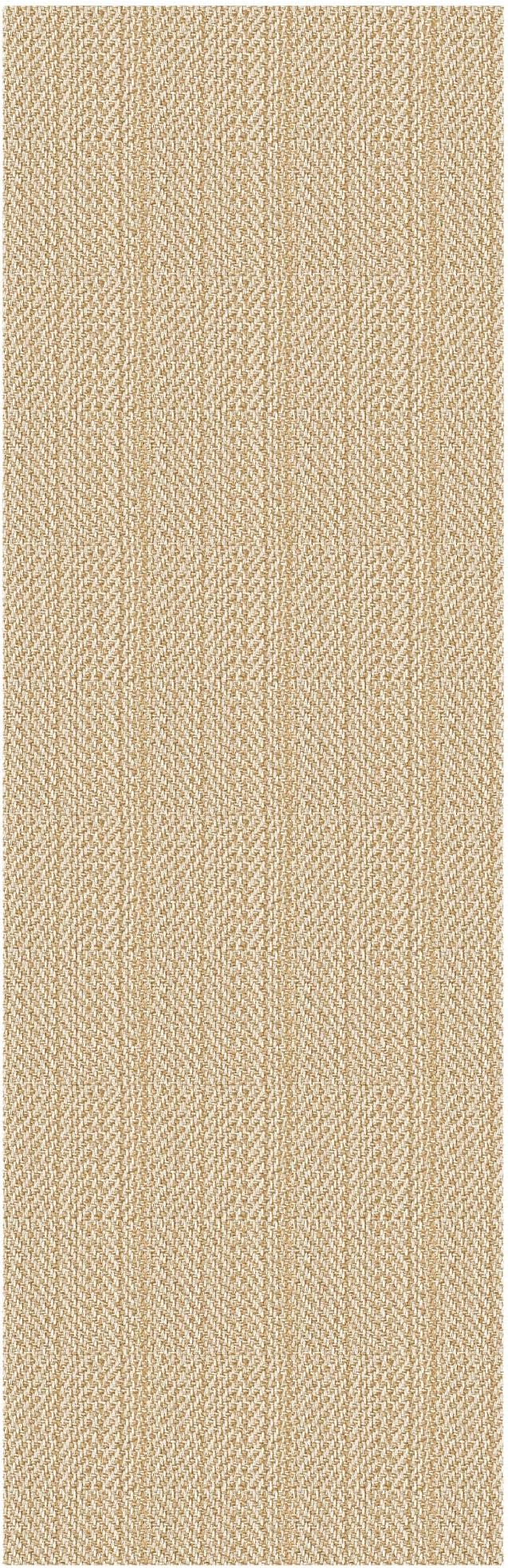 IOHOUZE Washable Runner Rug 3x12 Non Slip Rubber Backed Extra Long Hallway Runner Entryway Runner Indoor, Kitchen Rugs Woven Cotton Carpet for Hall Entrance Stair, Warm Beige/Orange/Apricot