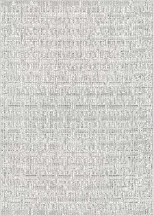 Micro Loop Indoor Rug White 6x9 Boho Geometric Neutral Area Rugs for Living Room Soft Luxury Modern Low and High Pile Durable Stain Resistant Non-Shedding Indoor Area Carpet 6 x 9