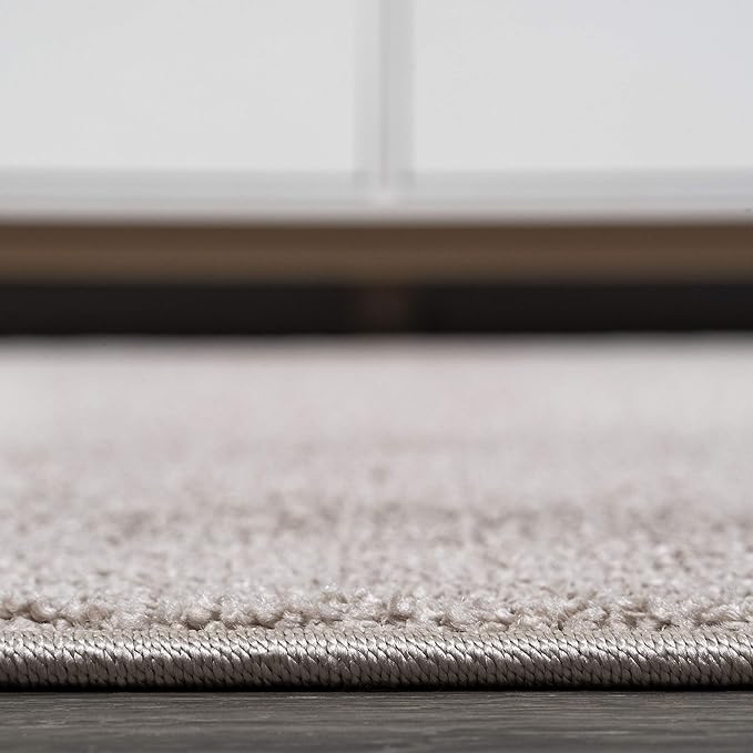 JONATHAN Y Haze Solid Low-Pile Beige Runner Rug 2x10, Coastal,Bohemian,Minimalist,Classic, Easy-Cleaning for Living Room,Bedroom,Kitchen,Pet Friendly,Non-Shedding (SEU100G-210)