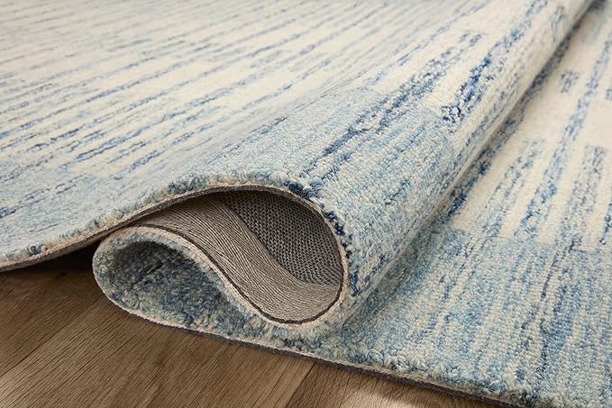 Loloi Chris Loves Julia Chris Collection CHR-01 Ivory/Denim 8'-6'' x 11'-6'', .50" Pile Height, Area Rug
