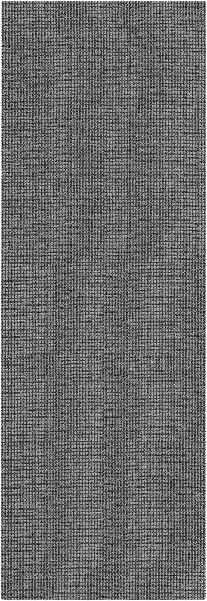 IOHOUZE Washable Runner Rug 2x7 Non Slip Runners for Hallways Entryway Runner Indoor, Kitchen Rugs Woven Cotton Floor Carpet for Kitchen Hall Entrance Bedroom, Dark Grey