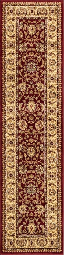 Unique Loom Voyage Collection Traditional Oriental Classic Intricate Design Area Rug (2' 0 x 8' 0 Runner, Red/Gold)