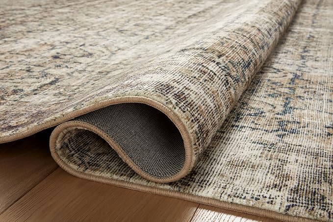 Loloi Amber Lewis Morgan Collection MOG-02 Navy/Sand 11'-6" x 14'-6" 38" Thick Area Rug feat. CloudPile, Neutral, Room Décor, Vintage Inspired, Livingroom, Bedroom, Dining Area