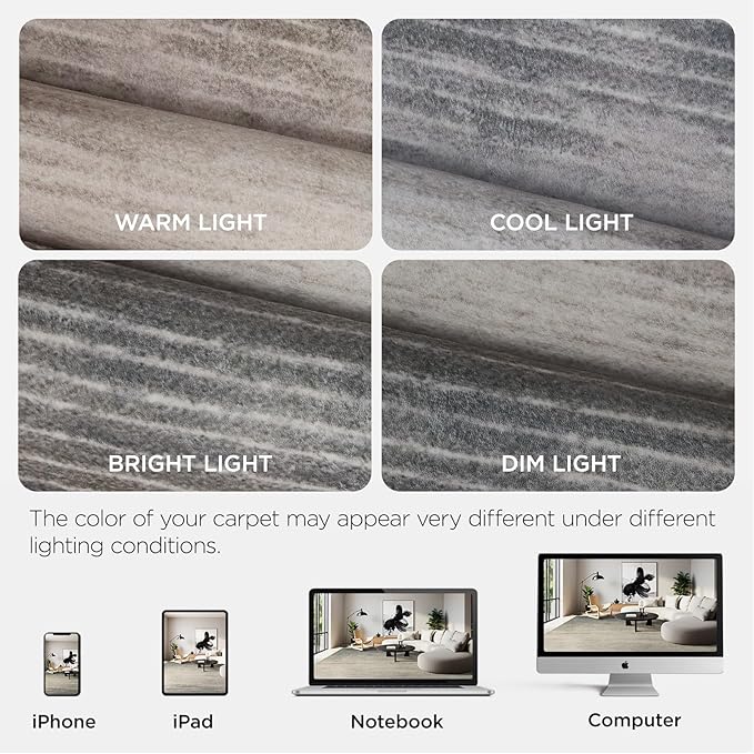 Joydeco 2x6 Runner Rug for Hallway, Modern Abstract Non-Slip Soft Washable Rugs, Low Pile Carpet for Entryway, Bedroom, Kitchen, Laundry, Beige & White & Dark Gray