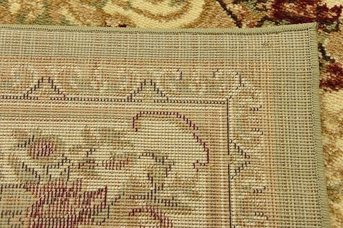 Unique Loom Versailles Collection Traditional Classic Floral Motif Area Rug (4' 0 x 4' 0 Square, Green/ Ivory)