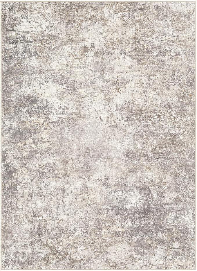 Area Rug Living Room Rugs - 7x10 Washable Large Soft Indoor Neutral Modern Abstract Low Pile Rug Carpet for Bedroom Dining Room Farmhouse Home Office - Brown