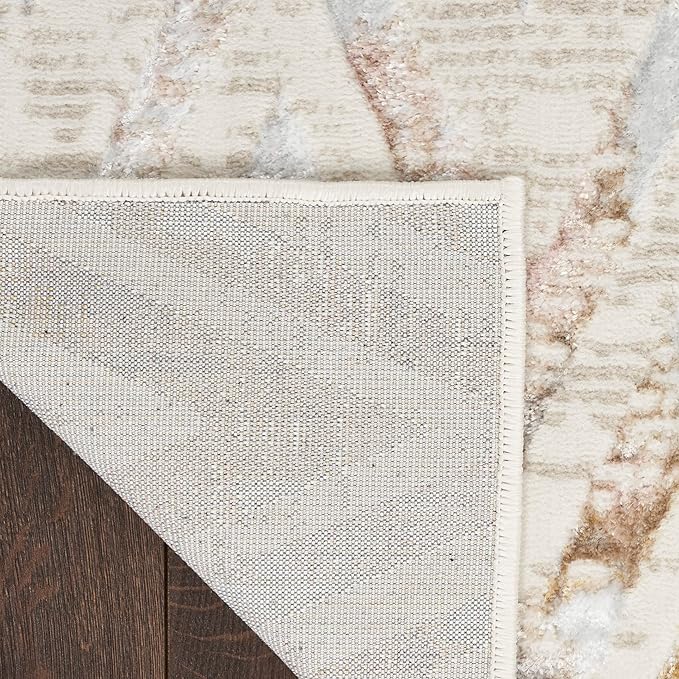 Nourison Home Glam Multicolor 7'10" x 9'10" Area Rug - Easy Clean, Non Shedding, Bed Room, Living Room, Dining Room, Kitchen (8' x 10')