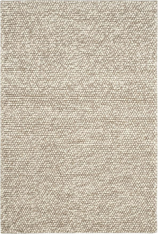 SAFAVIEH Area Rug 4x6 - Natura Collection - Beige, Handmade Wool Blend, Textured Design, Ideal for Living Room, Bedroom, Dining Space (NAT620B)