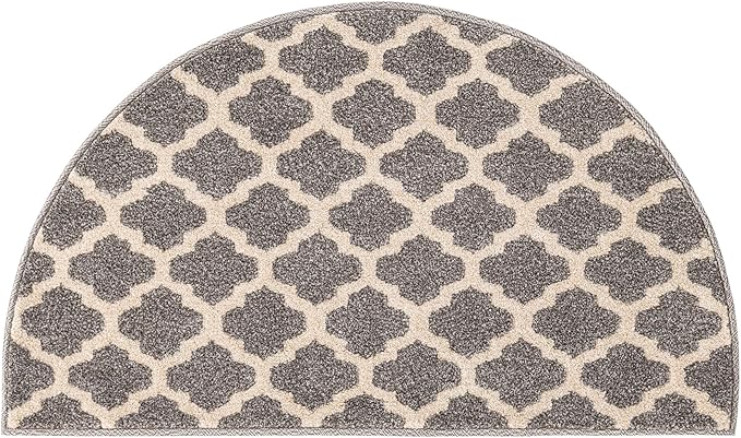 Rugs.com Lattice Collection Rug – 2x3 Hearth Dark Gray Medium-Pile Rug Perfect for Living Rooms, Large Dining Rooms, Open Floorplans
