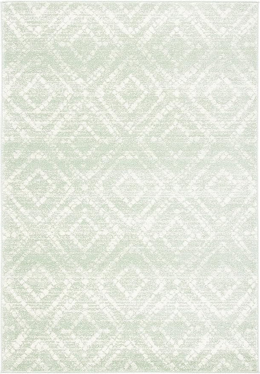SAFAVIEH Adirondack Collection Accent Rug - 3' x 5', Green & Ivory, Modern Distressed Design, Non-Shedding & Easy Care, Ideal for High Traffic Areas in Entryway, Living Room, Bedroom (ADR131Y)