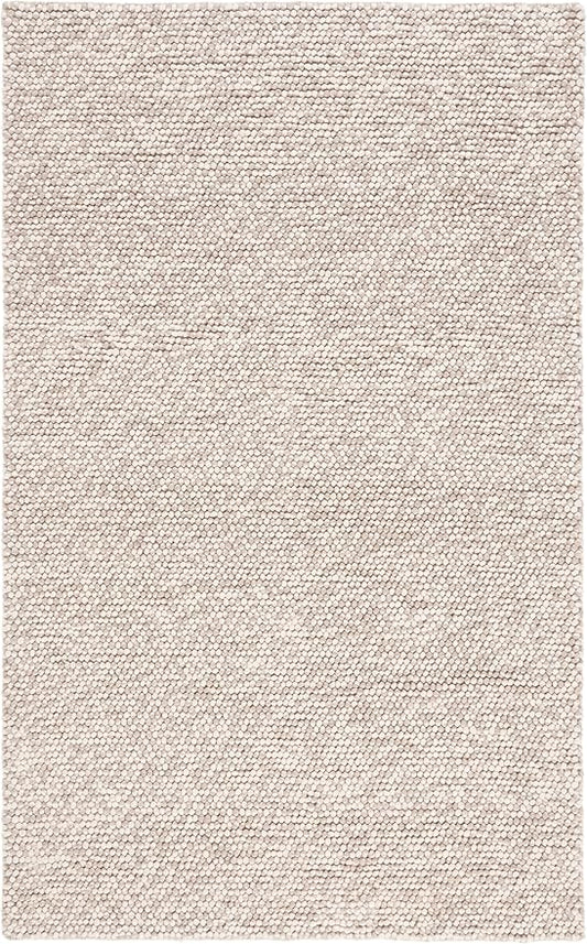 Safavieh Area Rug 6x8 - Natura Collection - Beige, Handmade Wool Blend, Textured Design, Ideal for Living Room, Bedroom, Dining Space (NAT620B)