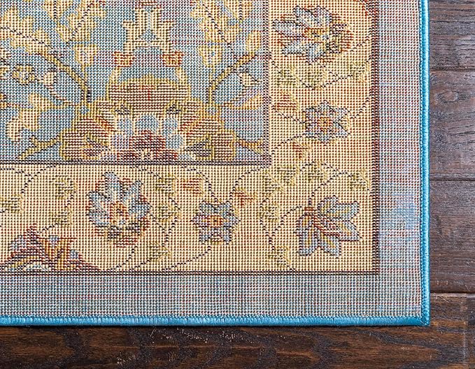 Unique Loom Espahan Collection Area Rug - Cape Cod (2' 2" x 3' 1" Rectangle, Blue/ Black)