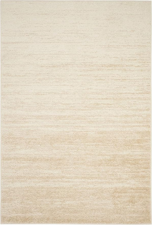 SAFAVIEH Area Rug 4x6 - Adirondack Collection - Champagne & Cream, Modern Ombre Design, Non Shedding & Easy to Clean, Ideal for Living Room, Bedroom, Office, Dining Space (ADR113W)