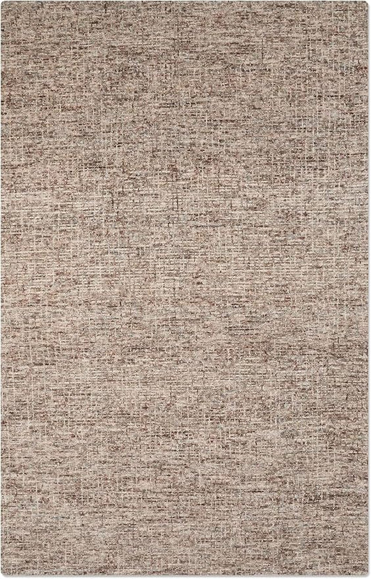 Rugsotic Carpets Hand Tufted Wool ECO-Friendly Area Rugs - 3'x5', Rectangle Shape, Beige & Brown, Solid Plain Design, High Pile Thick Handmade Area Rugs for Living Room, Bed Room (KWC111)