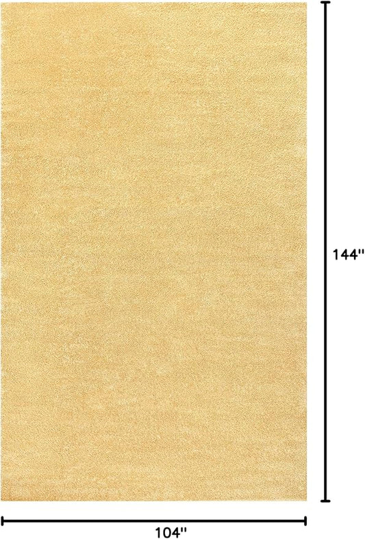 JONATHAN Y Haze Solid Low-Pile Mustard Indoor Area Rug 9x12, Coastal,Bohemian,Minimalist,Classic, Easy-Cleaning for Living Room,Bedroom,Kitchen,Pet Friendly,Non-Shedding (SEU100B-9)