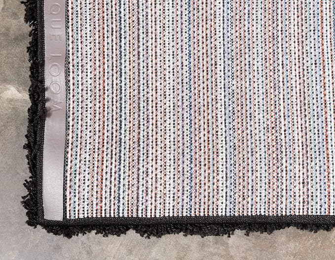 Unique Loom Solid Shag Collection Area Rug (10' x 13' 1" Rectangle, Jet Black)