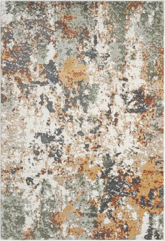 Keen Home Design Area Rugs - 8x10 Non-Shedding, Abstract Rugs for Kitchen, Living Room, Bedroom, Dining Room, Entryway - Size: 7'3" x 10'2", Multi