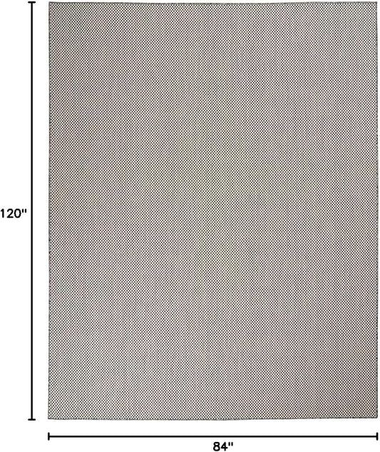 Nourison Home Courtyard Ivory Charcoal 7' x 10' Area Rug - Easy Clean, Non Shedding, Bed Room, Living Room, Dining Room, Kitchen (7' x 10')