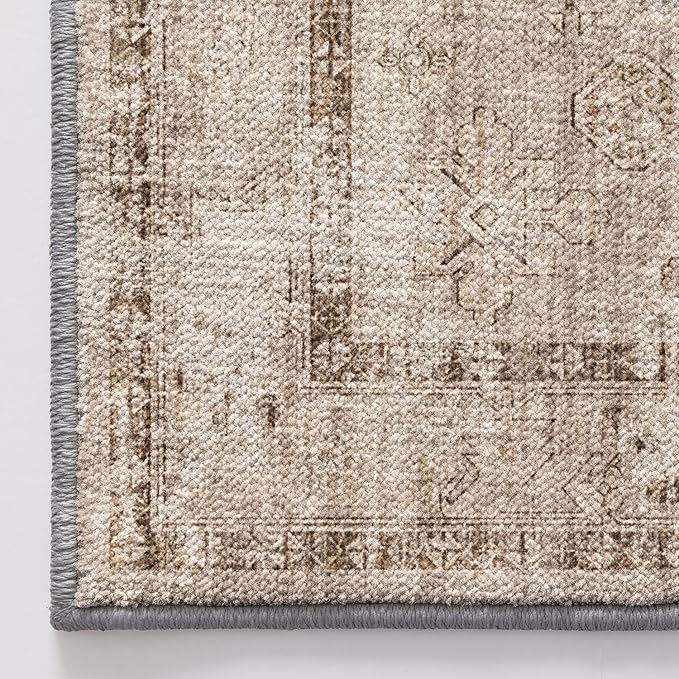 LUMI 5x8 Washable Area Rug for Living Room, Ultra Soft Traditional Vintage Rugs Non Slip with Rubber Backing, Low Profile, High Traffic, Stain Resistant Carpets, Ideal for Bedroom, Dining Room, Indoor