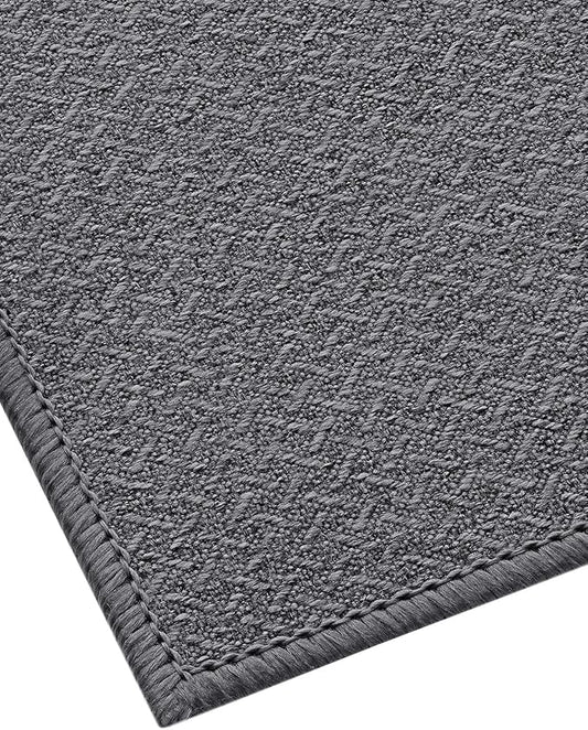 Color&Geometry Large Door Mat 3'x10' Runner Rug with Rubber Backing(Rolled-up NO Creases), Non Slip Washable Hallway Runner Rug, Carpet Runners for Hallway Living Room Bedroom, Grey