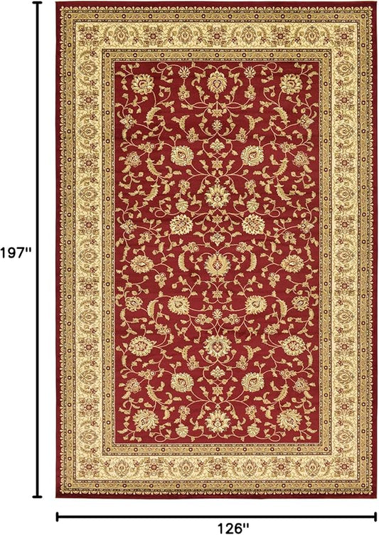 Unique Loom Voyage Collection Traditional Oriental Classic Intricate Design Area Rug (10' 6 x 16' 5 Rectangular, Red/Gold)