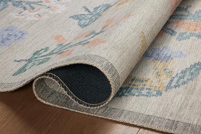 Loloi Rifle Paper Co. Rosa Collection RSA-03 Cream 3'-9" x 5'-6" Accent Rug