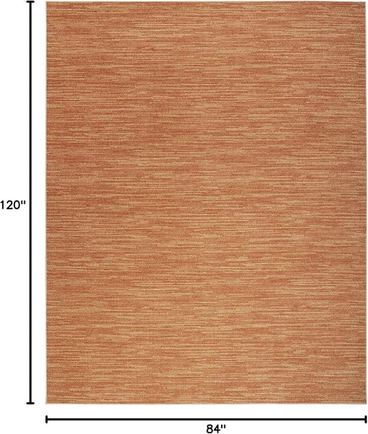 Nourison Home Nourison Essentials Rust 7' x 10' Area Rug - Easy Clean, Non Shedding, Bed Room, Living Room, Dining Room, Kitchen (7' x 10')
