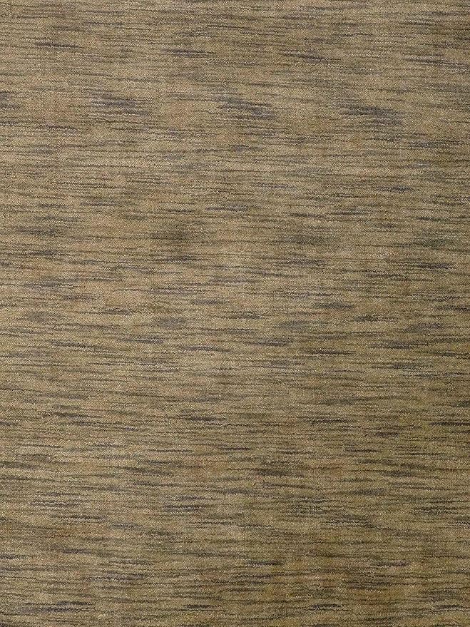 Rugsotic Carpets Hand Knotted Loom Wool ECO-Friendly Area Rugs - 4'x6', Rectangle, Green Color, Solid Plain Design, High Pile Handmade Anti Skid Area Rugs for Living Room, Bed Room (L00111)