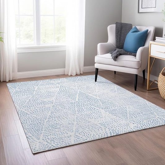 Addison Rugs Chantille ACN591 Denim 8' x 10' Indoor Outdoor Area Rug, Easy Clean, Machine Washable, Non Shedding, Bedroom, Living Room, Dining Room, Kitchen, Patio Rug