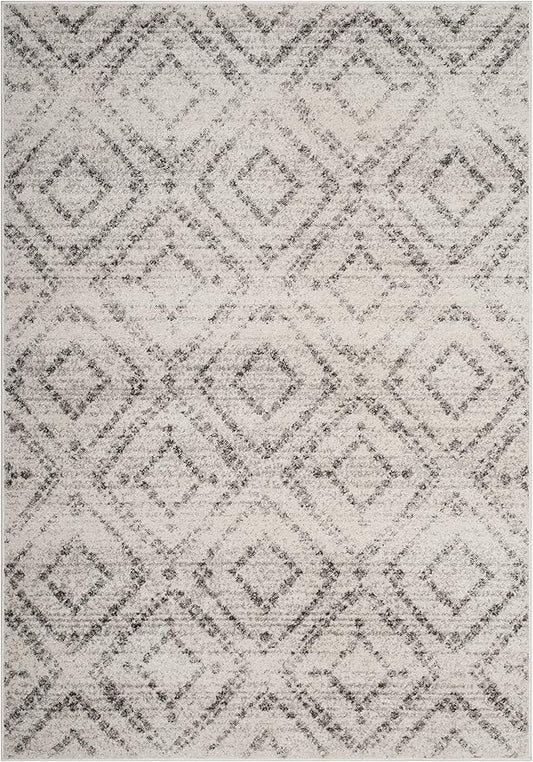 SAFAVIEH Adirondack Collection Accent Rug - 4' x 6', Light Grey & Grey, Modern Distressed Design, Non-Shedding & Easy Care, Ideal for High Traffic Areas in Entryway, Living Room, Bedroom (ADR131C)